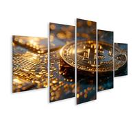 islandburner cuadro sobre lienzo Bitcoin Cryptocurrency Electronic Board Imágenes Murales Póster