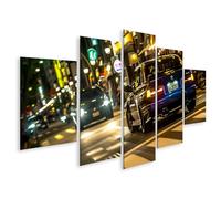islandburner Cuadro sobre lienzo BMW M3 a velocidad de la ciudad nocturna para sala de estar entusiastas del coche, talleres de automóviles, cuadros de pared, póster