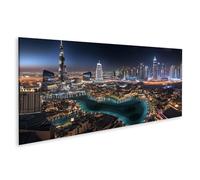islandburner Cuadro sobre lienzo brillante horizonte de noche en Dubai para sala de estar Agencia de viajes Agencia de viajes Imágenes Murales Póster