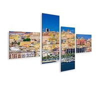 islandburner Cuadro sobre lienzo Cagliari Cerdeña Italia costera horizonte mediterráneo Mural Póster Impresión artística Imágenes