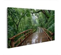islandburner Cuadro sobre lienzo Camino Zen de bambú para pared de salón para amantes de la naturaleza - Edición K2