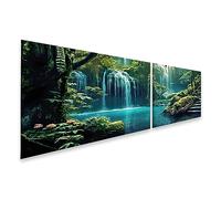 islandburner cuadro sobre lienzo cascada en la selva paisaje de fantasía imágenes murales póster