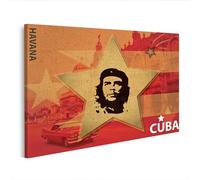 islandburner Cuadro sobre lienzo Che Guevara Cuba Estilo Retro Arte Póster Cuadros Cuadros Murales 100 x 57 cm