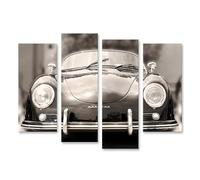 islandburner Cuadro sobre lienzo Coche deportivo clásico Nostalgia sobre cuatro ruedas Retro Elegancia Cuadros Murales Póster
