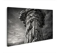 islandburner Cuadro sobre lienzo Columna monumental en blanco y negro con iluminación dramática - Edition Z1