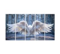 islandburner Cuadro sobre lienzo creado digitalmente, ultra realistas, alas gigantes de ángel de plumas auténticas, Museo de arte moderno, galería de arte en lienzo