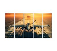 islandburner Cuadro sobre lienzo de avión de combate sobre avión al atardecer imágenes murales póster
