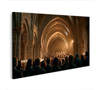 islandburner Cuadro sobre lienzo de coro sublime en iglesia antigua para salón para amantes de la música - Edición G2