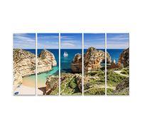 islandburner Cuadro sobre lienzo Decorativo Hermosa playa Lagos Ciudad Algarve Región Portugal Hermosa Bahía Cuadros Murales Póster