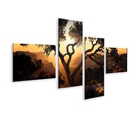 islandburner Cuadro sobre lienzo del Gran Cañón Sunrise Tree Montañas Rocosas Arizona EEUU Paisaje Nacional Par IYEG Cuadros Impresiones Murales Decoración de pared