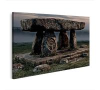 islandburner Cuadro sobre lienzo dólmenes místicos para sala de estar para amantes de la naturaleza y aficionados a la historia - Edición K2