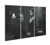 islandburner Cuadro sobre lienzo Dramático Monocromo Mural Dormitorio Perfecto para los amantes del arte - 3 piezas