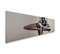 islandburner Cuadro sobre lienzo elegante de una mujer en traje de látex con tacones altos - 2 piezas