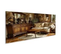 islandburner Cuadro sobre lienzo Elegante Medio-Century Salón Mural para los amantes de la decoración retro - Panorama