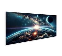 islandburner Cuadro sobre lienzo Espacio Espacio Rayos de sol Planetas Fantasía Imágenes Murales Póster
