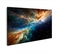 islandburner Cuadro sobre lienzo Fascinante niebla de colores con estrellas brillantes en todo - Edición E1