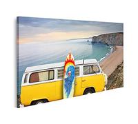 islandburner Cuadro sobre lienzo Furgoneta tabla de surf playa impresiones arte póster mural