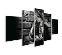 islandburner Cuadro sobre lienzo guantes de boxeo desgastados y colgados cuadros mural póster