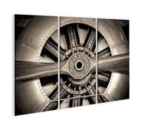 islandburner Cuadro sobre lienzo Hélice Histórico Avión Mecánica Arte Imágenes Murales Póster