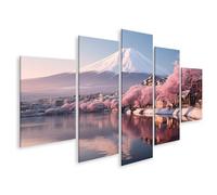 islandburner Cuadro sobre lienzo Hermosa Montaña Fuji Cherry Blossoms Japón Primavera Temporada Hermosa Fuji Montaña Cereza Imágenes Murales Póster