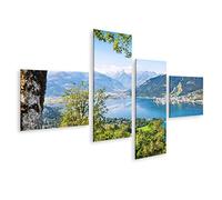 islandburner Cuadro sobre lienzo hermoso paisaje con los Alpes y el lago de montaña en Zell Am See Austria Paisajes Lienzo Lienzo Lienzo Primer Cuadros para Salón etc.