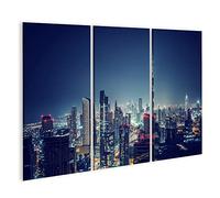 islandburner Cuadro sobre lienzo Hermoso paisaje urbano de Dubai vista de pájaro Una noche Urbano Escena moderna ciudad panorámica paisaje Emiratos Árabes Unidos Mural Póster Impresión artística