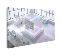 islandburner Cuadro sobre lienzo holograma futurista cuadro de oficina perfecto para los amantes de la tecnología - Edición E1