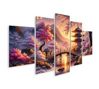 islandburner Cuadro sobre lienzo Japón sereno flores de cerezo en flor temporada mágica imágenes murales póster