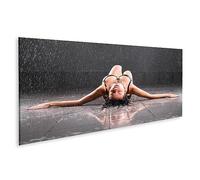 islandburner cuadro sobre lienzo joven mujer sexy en la lluvia chorro de agua imágenes murales póster