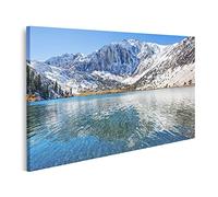 islandburner cuadro sobre lienzo Lago Sierra Nevada Hermosa escena natural principios invierno montañas Sierra Nevada LAN cuadros murales póster