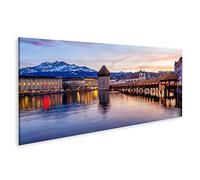 islandburner cuadro sobre lienzo Lucerna Suiza El puente de madera de la capilla en el casco antiguo histórico imágenes murales carteles