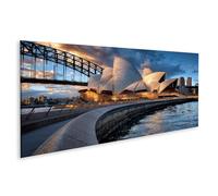 islandburner Cuadro sobre lienzo Majestuoso Sydney Opera House para sala de estar - Para los amantes de los viajes - Panorámica