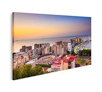 islandburner cuadro sobre lienzo Málaga España Crepúsculo horizonte dirección Mediterráneo imágenes murales póster