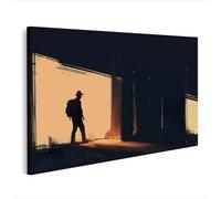 islandburner Cuadro sobre lienzo mística silueta caminante mural salón aventurero - Edición B2