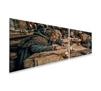 islandburner Cuadro sobre lienzo místico medieval arquitectos murales de oficina decoración para amigos de la historia - 2 piezas