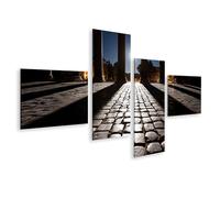 islandburner Cuadro sobre lienzo Místico Panteón Columnas Mural Salón para amantes de la historia - 4 piezas - Edición S1