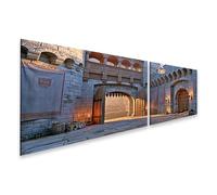 islandburner Cuadro sobre lienzo Místico Puerta Medieval Mural Salón para Amantes de la Historia - 2 piezas