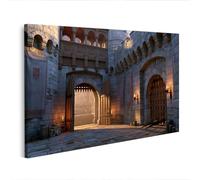 islandburner Cuadro sobre lienzo Místico Puerta Medieval Mural Salón para Amantes de la Historia - Edición W2