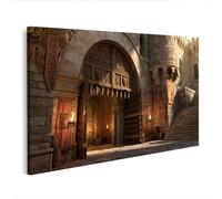islandburner Cuadro sobre lienzo Místico Puerta Medieval Mural Salón para los entusiastas de la historia - Edición X2