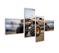 islandburner Cuadro sobre lienzo Monster Truck Show en un gran estacionamiento imágenes murales carteles
