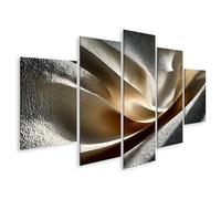 islandburner Cuadro sobre lienzo Mural abstracto con formas del cuerpo en luz y sombra - 5 piezas