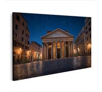 islandburner Cuadro sobre lienzo Panteón de Roma de noche con cielo estrellado y luz de luna - Edición Z5