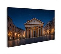 islandburner Cuadro sobre lienzo Panteón de Roma de noche con cielo estrellado y luz suave - Edición D1