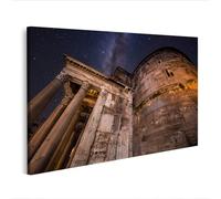 islandburner Cuadro sobre lienzo Panteón Roma con cielo estrellado y texturas de piedra - Edición F1