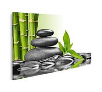 islandburner Cuadro sobre lienzo Piedras Zen Bambú Relax Cuadros Impresiones para Sala Oficina