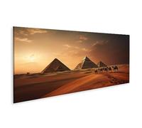 islandburner Cuadro sobre lienzo pirámides de Giza Egipto fotografía de viajes imágenes murales póster JDCV Pano