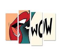 islandburner cuadro sobre lienzo Pop Art Boca Wow! Dibujos animados cómics imágenes murales póster