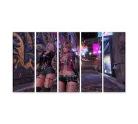 islandburner Cuadro sobre lienzo, póster de graffiti rebelde para habitaciones juveniles modernas, para creadores de tendencias, 5 piezas, XXL