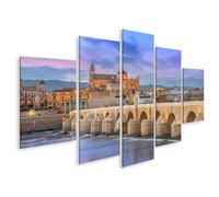 islandburner Cuadro sobre lienzo Puente Romano y Mezquita al atardecer en Córdoba cuadros murales carteles