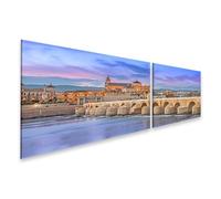 islandburner Cuadro sobre lienzo Puente Romano y Mezquita al atardecer en Córdoba cuadros murales carteles